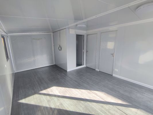 অ্যান্টি-সিসমিক এক্সপ্যান্ডেবল কনটেইনার হাউস প্রিফ্যাব্রিকেটেড 20 ফুট পোর্টেবল হোমস