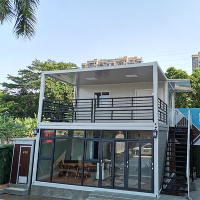 পোর্টেবল ফ্ল্যাট প্যাক কনটেইনার হাউস মডুলার গ্যালভানাইজড স্টিল প্রিফ্যাব ছোট ঘর