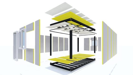 বক্সস্পেস হাউস প্রিফ্যাব্রিকেটেড প্রিফ্যাব্রিকেটেড ক্ষুদ্র 2 বেডরুম মডুলার প্রিফ্যাব হাউস বিলাসবহুল লিভিং 20 ফুট মোবাইল কনটেইনার হোম