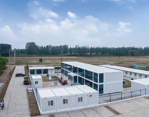 ঘূর্ণিঝড় প্রতিরোধী ফ্ল্যাট প্যাক স্টিল প্রিফ্যাব্রিকেটেড মডুলার প্রিফ্যাব হাউস গ্যালভানাইজড স্টিল ফ্রেম কন্টেইনার হাউস বাথরুম সহ